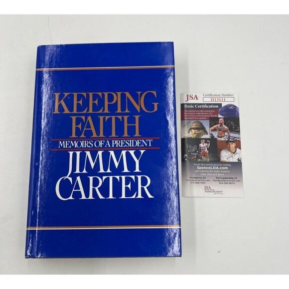 Jimmy Carter Signed Book Full Name Keeping Faith Memoirs Of A President HC JSA - Picture 1 of 8